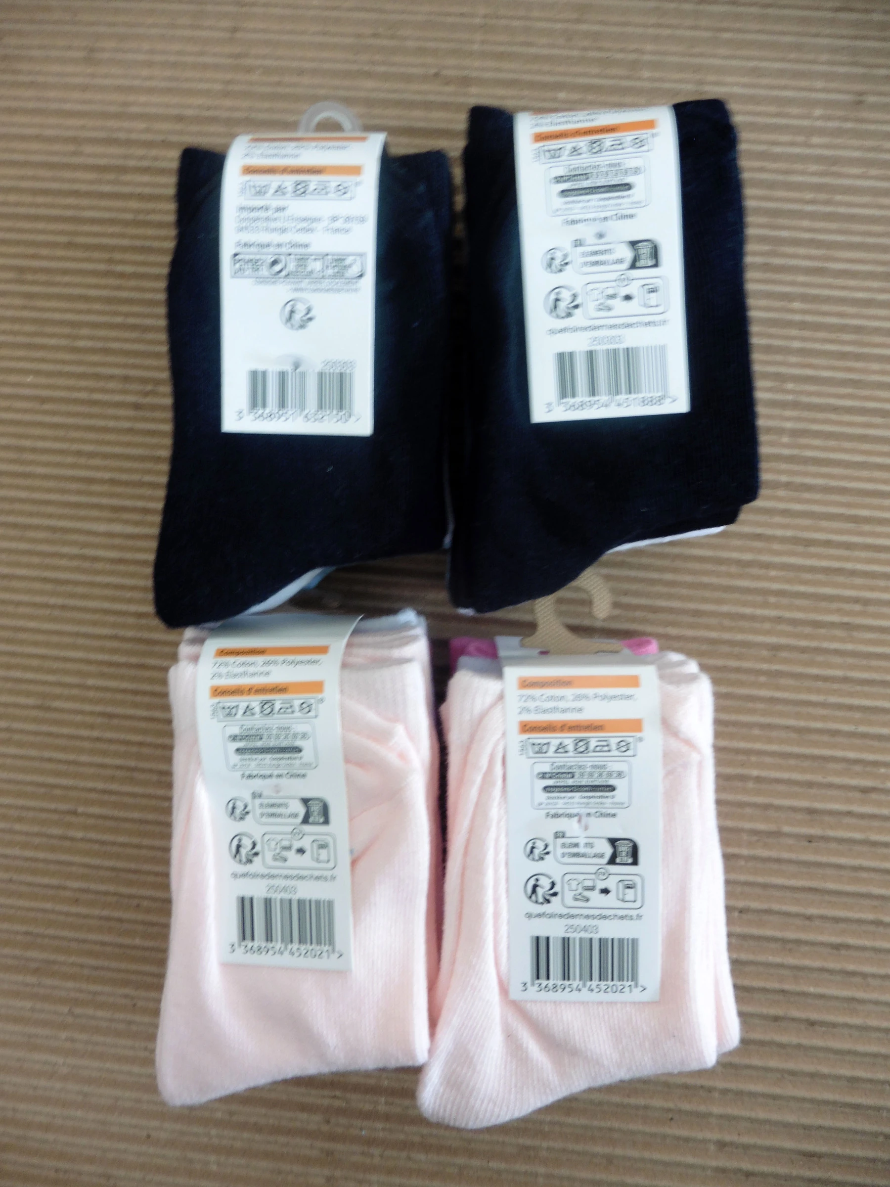 4 lotes de 5 pares de meias para bebê 24/26 – photo 2